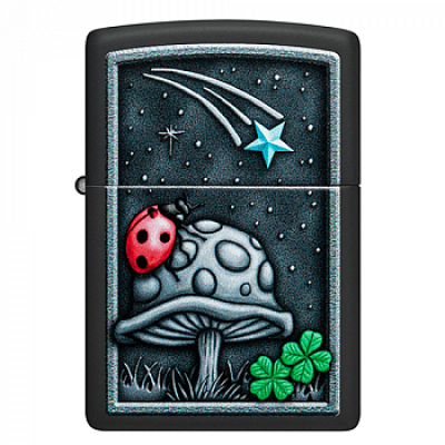 Зажигалка бензиновая Zippo (48724) Ladybug Design Black Matte