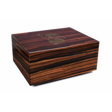 Хьюмидор Gentili Fumatore Dorato на 50 сигар, Эбеновое дерево SV50-Ebony-Smoker-Gold