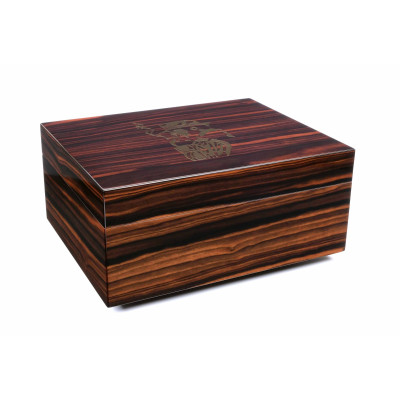 Хьюмидор Gentili Fumatore Dorato на 50 сигар, Эбеновое дерево SV50-Ebony-Smoker-Gold