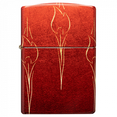 Зажигалка бензиновая Zippo (48510) Ombre Flames 540 Tumbled Brass