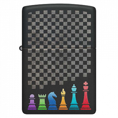 Зажигалка бензиновая Zippo (48662) Chess Pieces Black Matte
