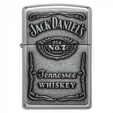 Зажигалка бензиновая Zippo (250JD.427) Jack Daniels High Polish Chrome