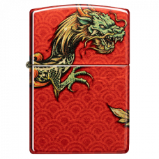 Зажигалка бензиновая Zippo (48513) Dragon Design 540 Tumbled Brass