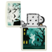 Зажигалка бензиновая Zippo (48727) Spooky Design Glow in the Dark Green