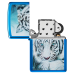 Зажигалка бензиновая Zippo (48951) White Tiger High Polish Blue