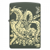 Зажигалка бензиновая Zippo (48907) Dragon Design Green Matte