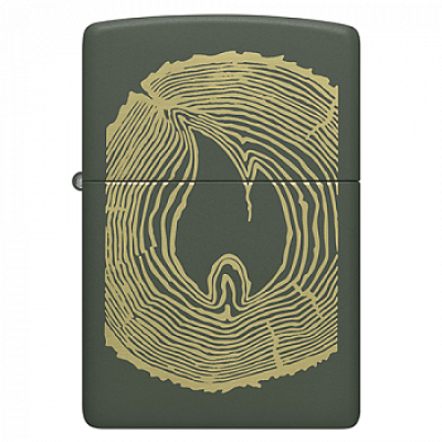 Зажигалка бензиновая Zippo (48959) Wood Ring Green Matte