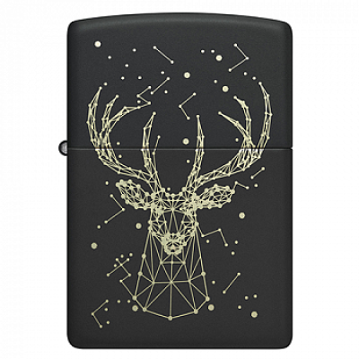 Зажигалка бензиновая Zippo (48385) Deer Black Matte