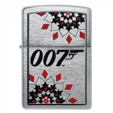 Зажигалка бензиновая Zippo (48734) James Bond™ Brushed Chrome