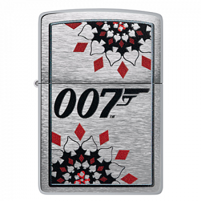 Зажигалка бензиновая Zippo (48734) James Bond™ Brushed Chrome