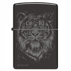 Зажигалка Zippo 48935 Big Cat High Polish Black