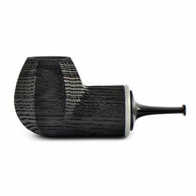  Трубка для табака Astra 1-327 Reverse Calabash Faceted Apple Morta Black Blast без фильтра.