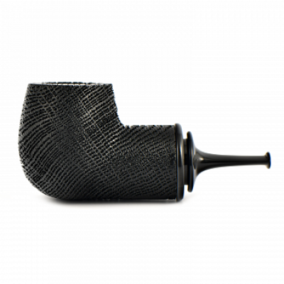 Трубка для табака Astra 235 Reverse Calabash Billiard Morta Black Blast без фильтра.