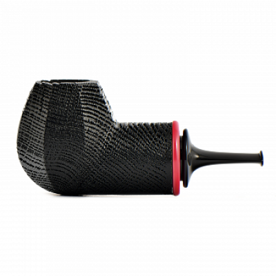  Трубка для табака Astra 255 Reverse Calabash Apple Morta Black Blast без фильтра.