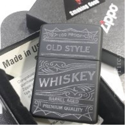 Зажигалка Zippo 29691 Vintage Design Black Matte